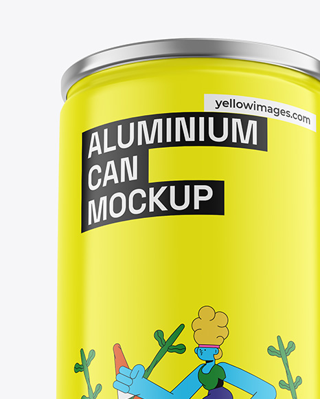 Glossy Aluminium Can Mockup