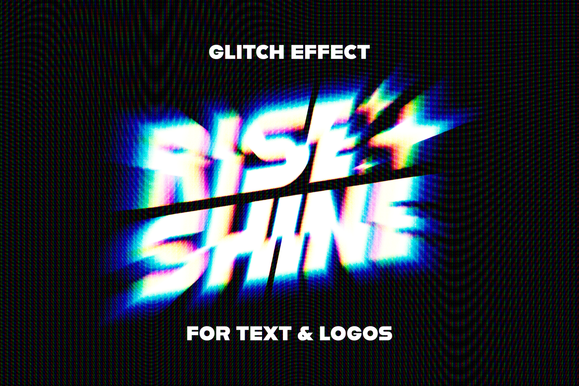 Glitchy CRT Screen Text &amp; Logo Effect
