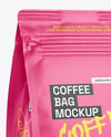 Matte Coffee Bag Mockup - Half Side view