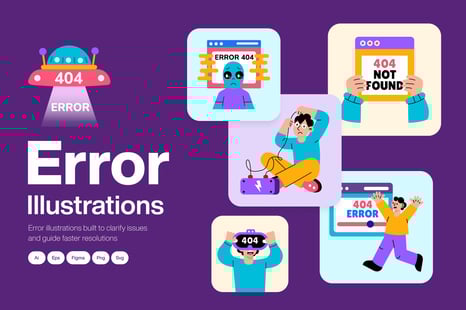Error Illustrations Art Set - Creative Store