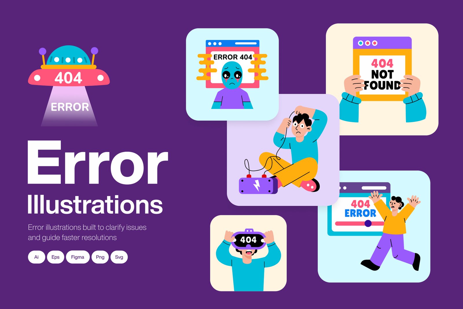 Error Illustrations Art Set
