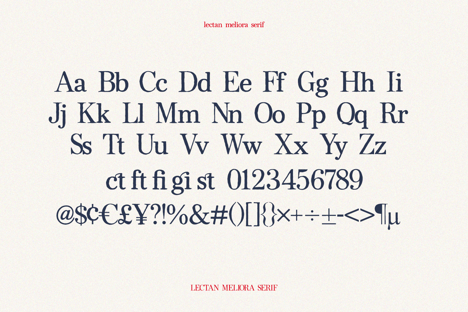 Lectan Meliona – Handmade Serif Font