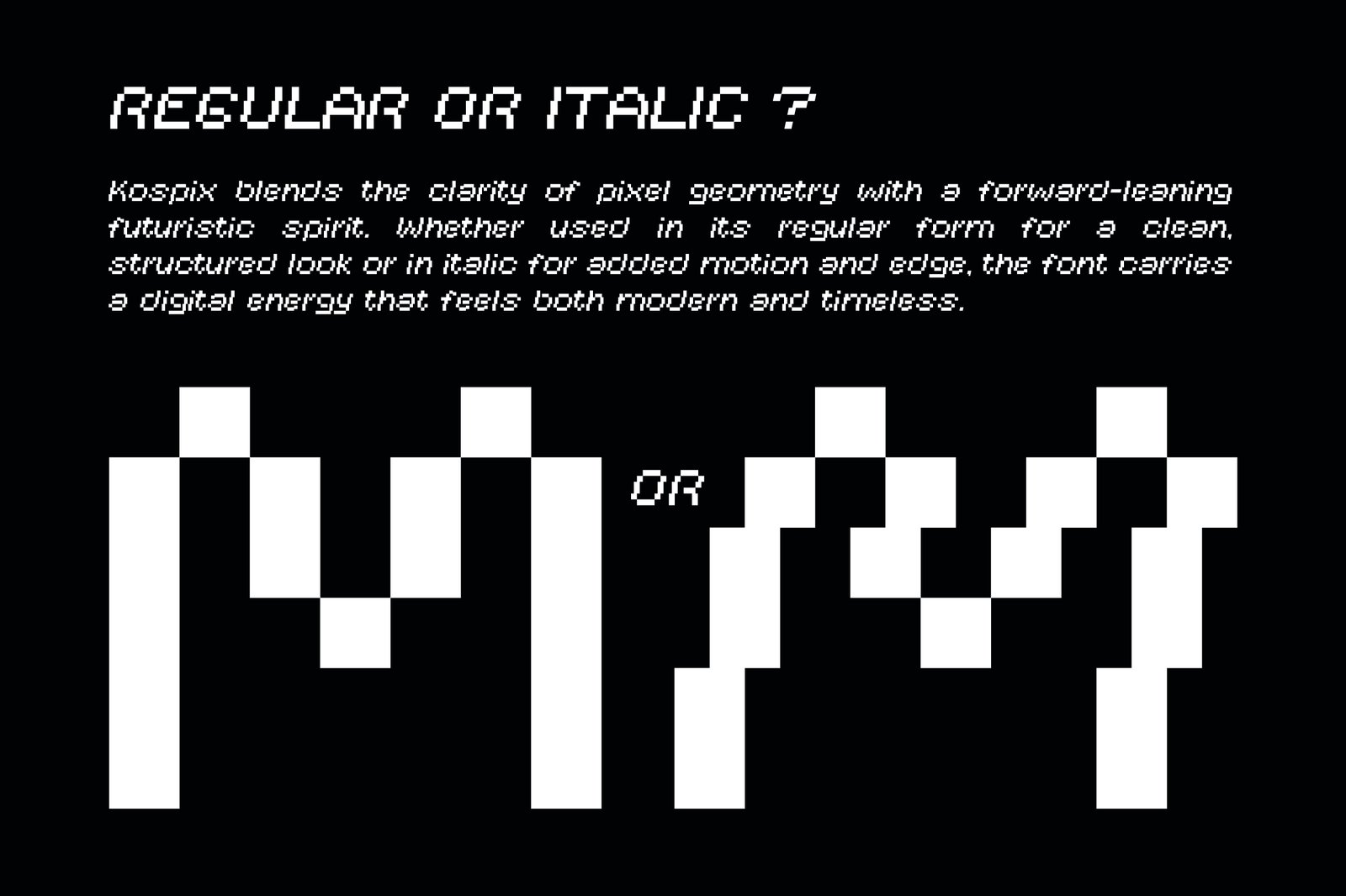 Kospix - Pixel Font