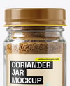 Glass Jar with Grounded Coriander Mockup