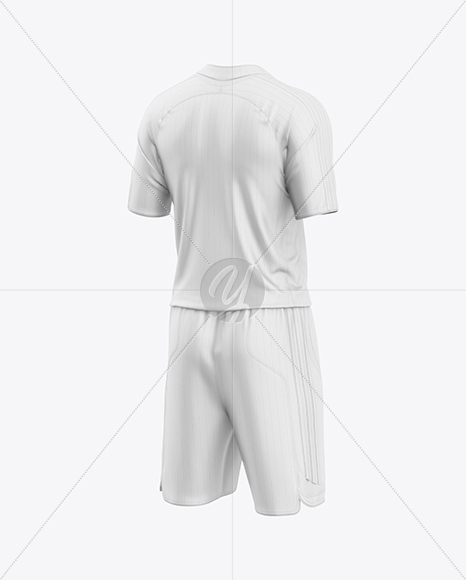 Soccer Kit Mockup - Back Half Side View