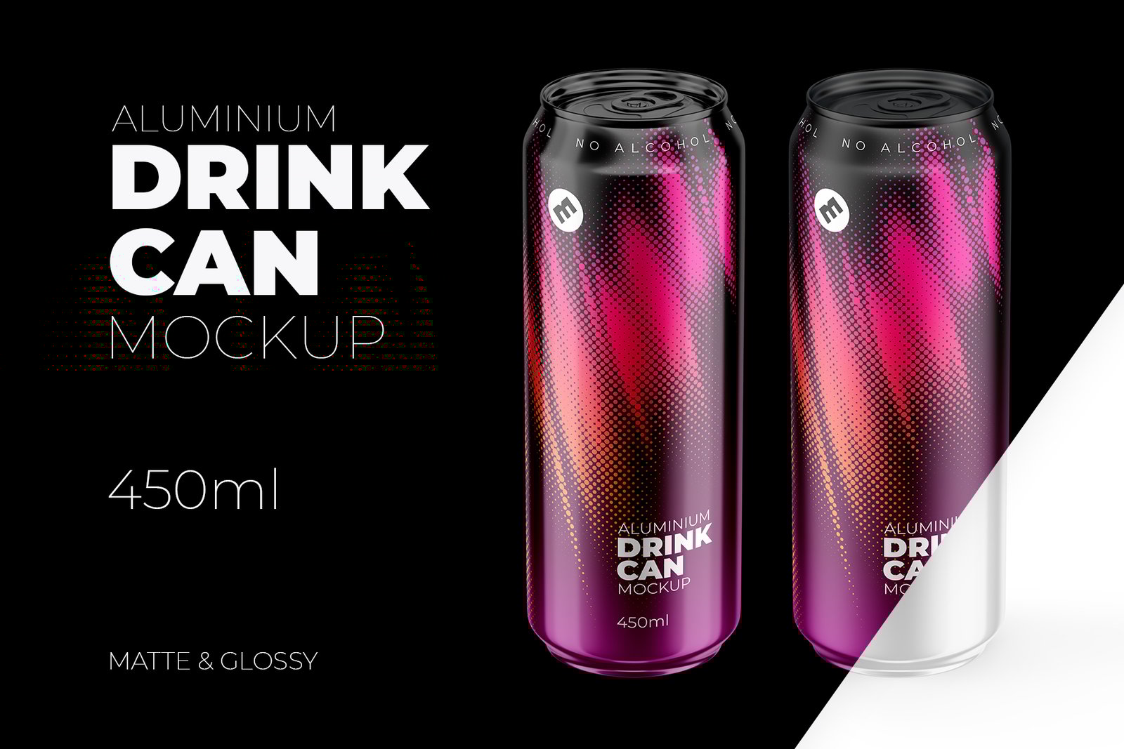 450ml Aluminium Can Mockup