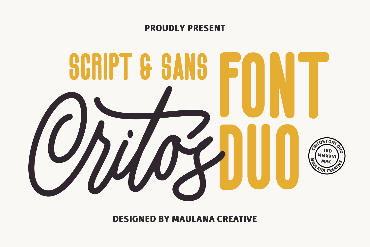 Critos Font Duo Modern Vintage Script Sans