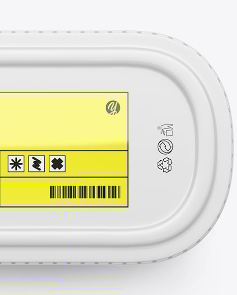 Matte Plastic Container in Paper Sleeve Mockup