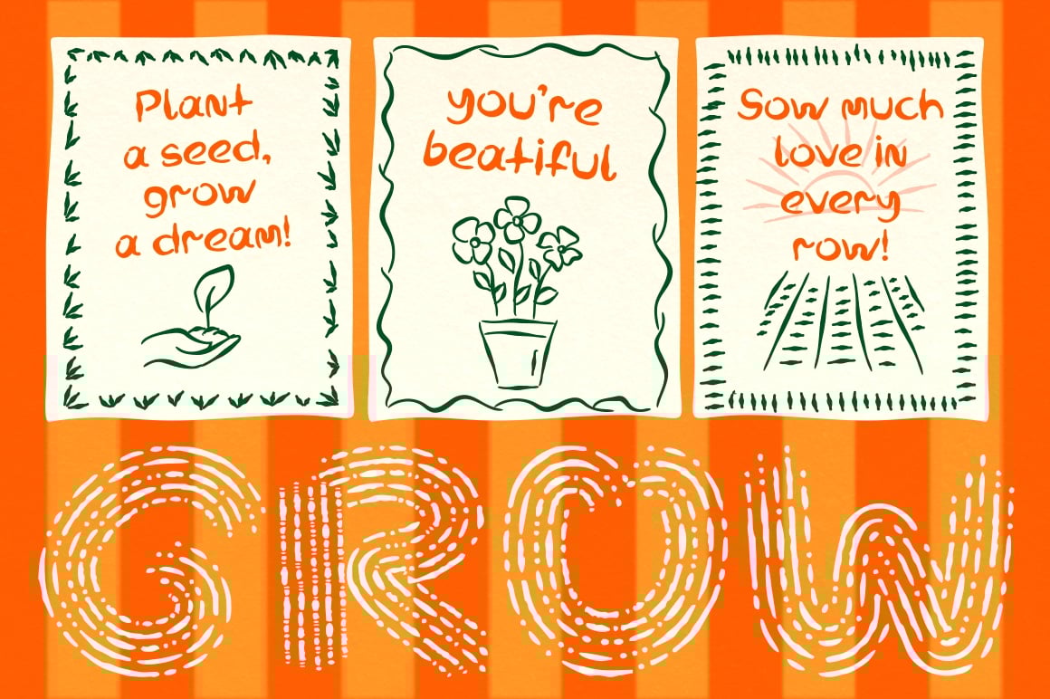 Garden Notes handwritten font