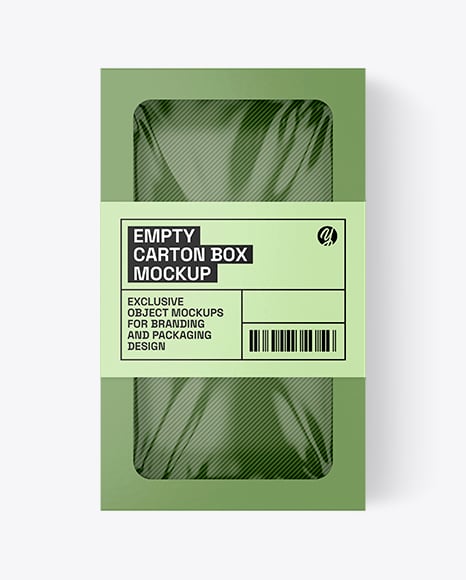 Empty Carton Box Mockup - White box mockup