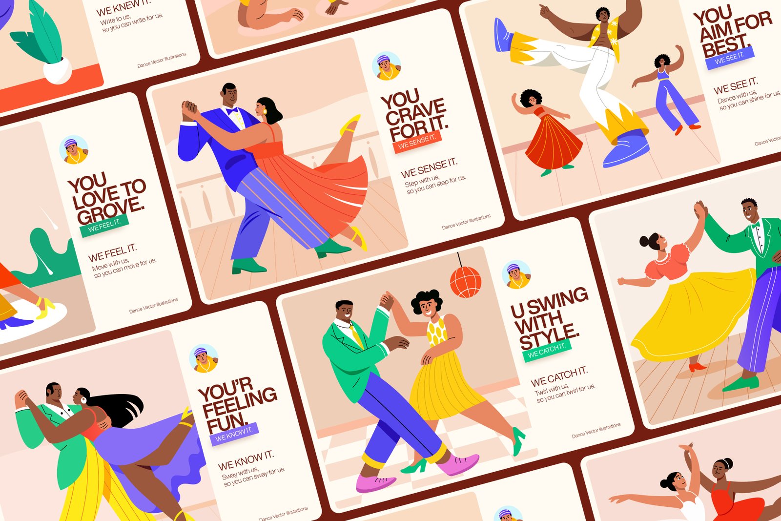 Dance Vector Illustration Set