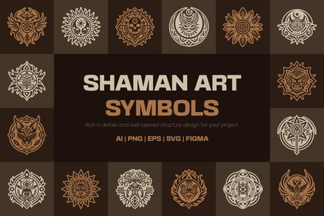 Shaman Art Symbols - Icons