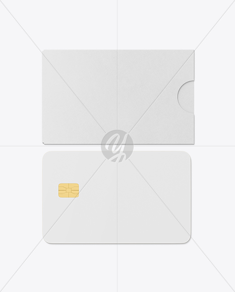 Credit Card w/ Kraft Cardholder Mockup