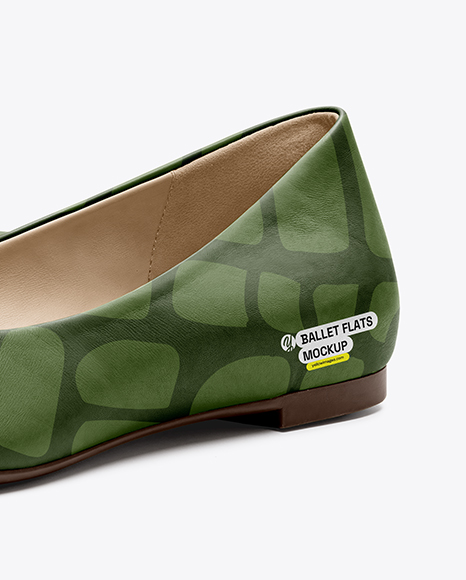 Pair of Leather Ballet Flats Mockup