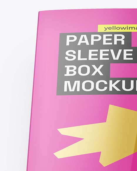 Glossy Sleeve Paper Box Mockup