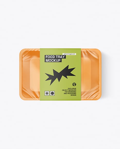 Plastic Tray With Meat Azu Mockup