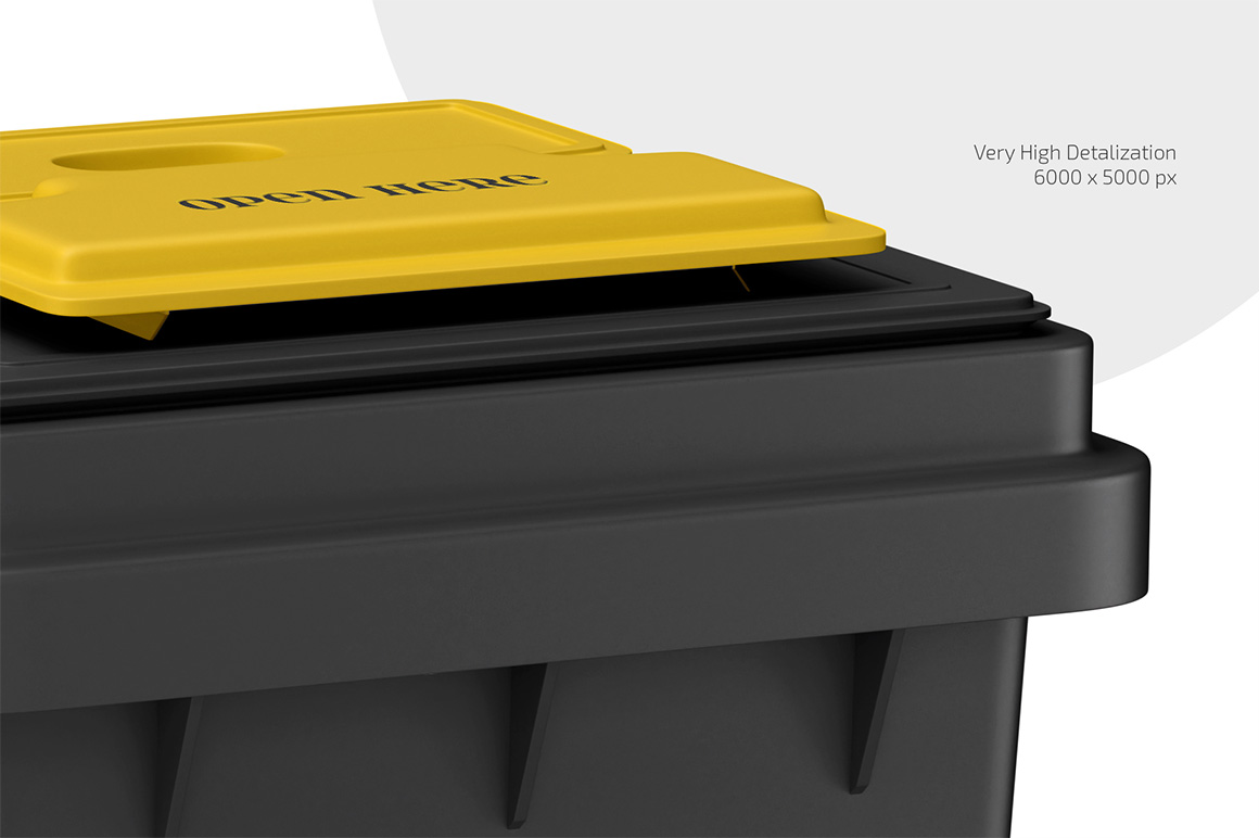 Rubbish Bin Mockup Set