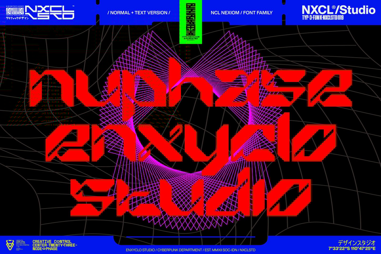 NCL Nexiom Font Family - Futuristic Display Font