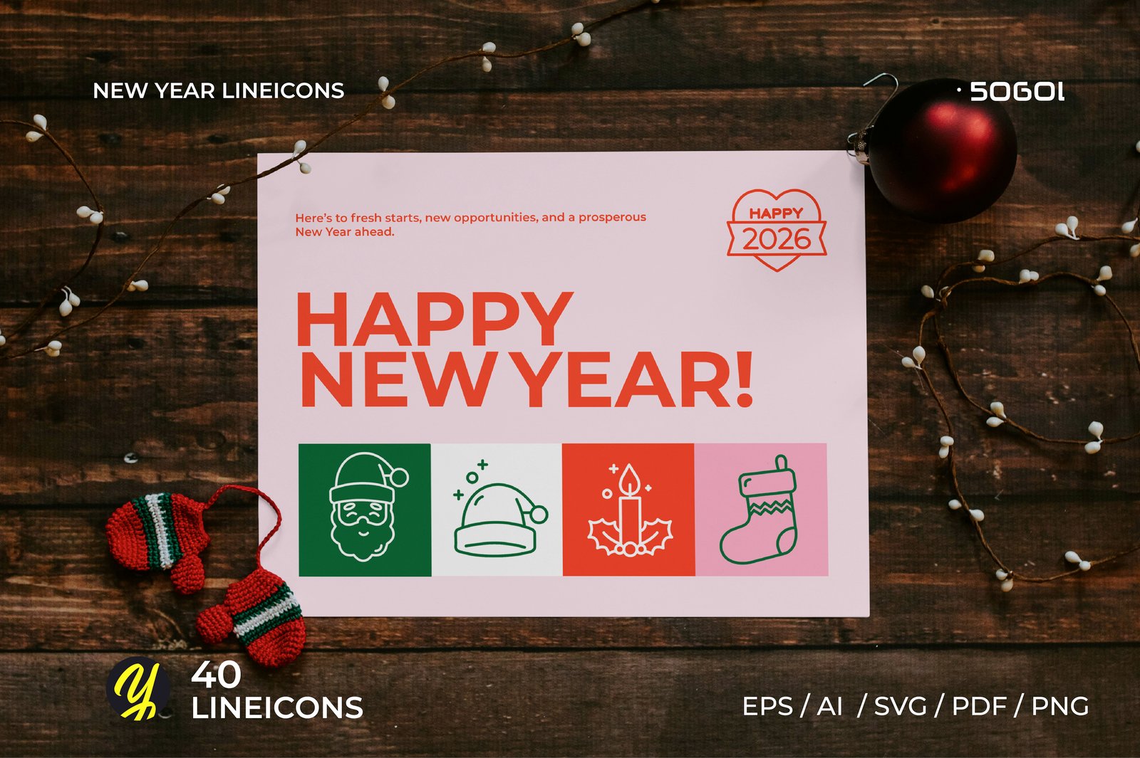 40 New Year Icons