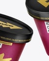Two Kraft Paper Ice Cream Cups Mockup