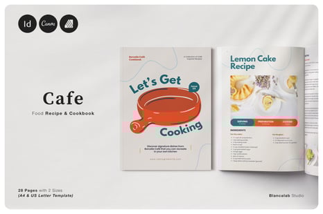 CAFE Food Recipe and Cookbook - Magazine Templates
