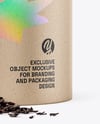 Kraft Paper Tube with Tea Mockup