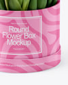Round Flower Box Mockup