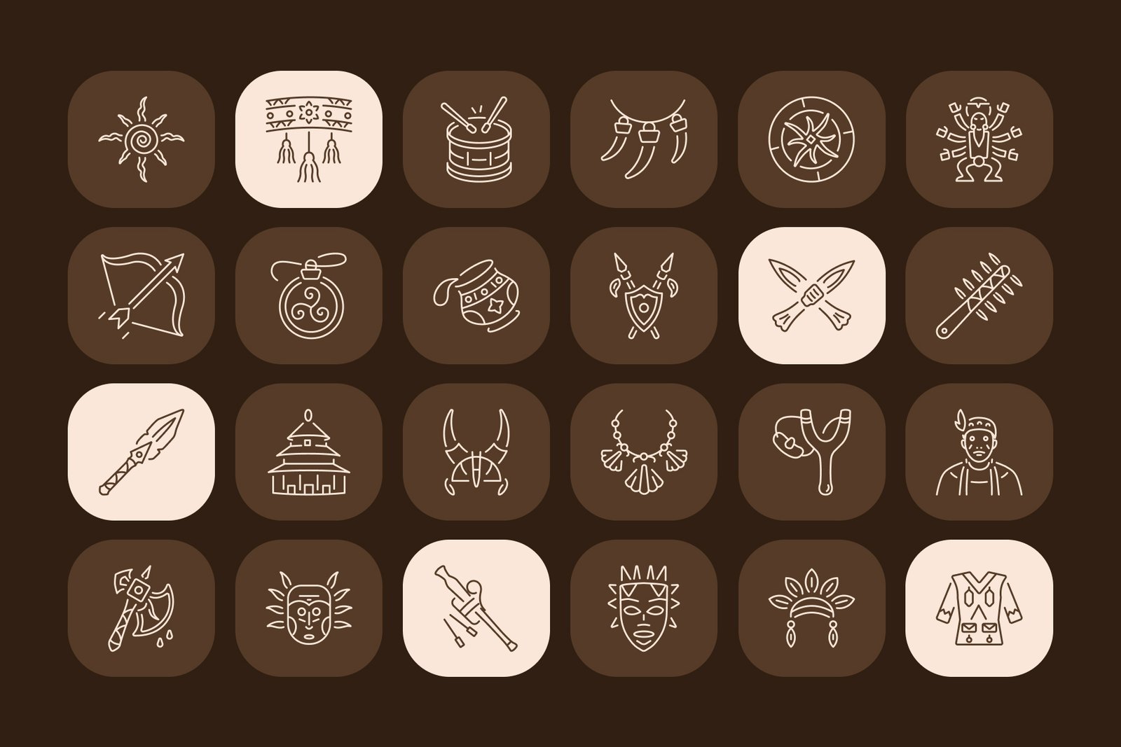 Tribal Art Icon Set