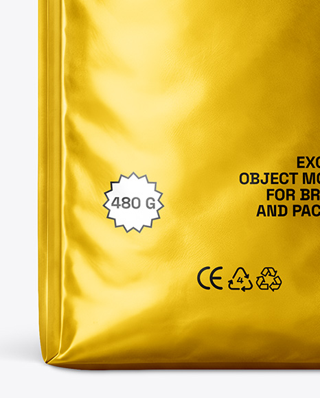 Metallic Coffee Bag Mockup