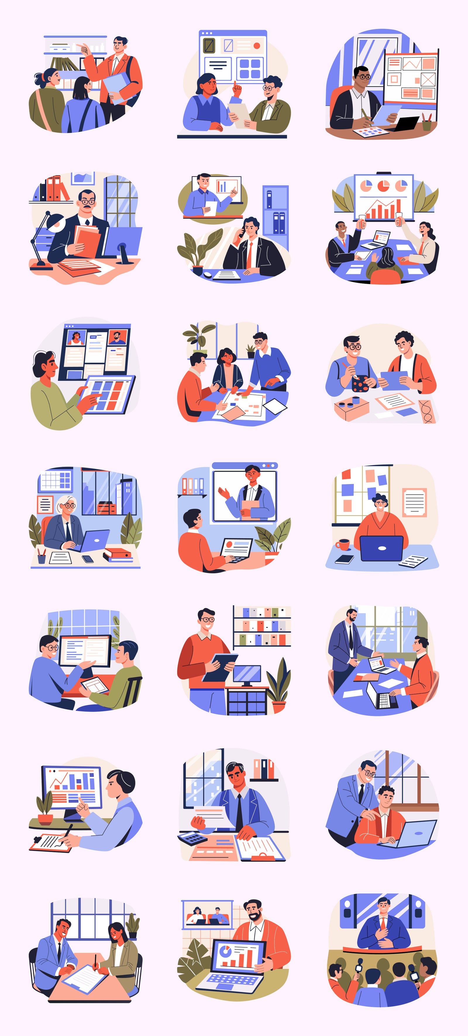 Corporate Vector Illustration Set