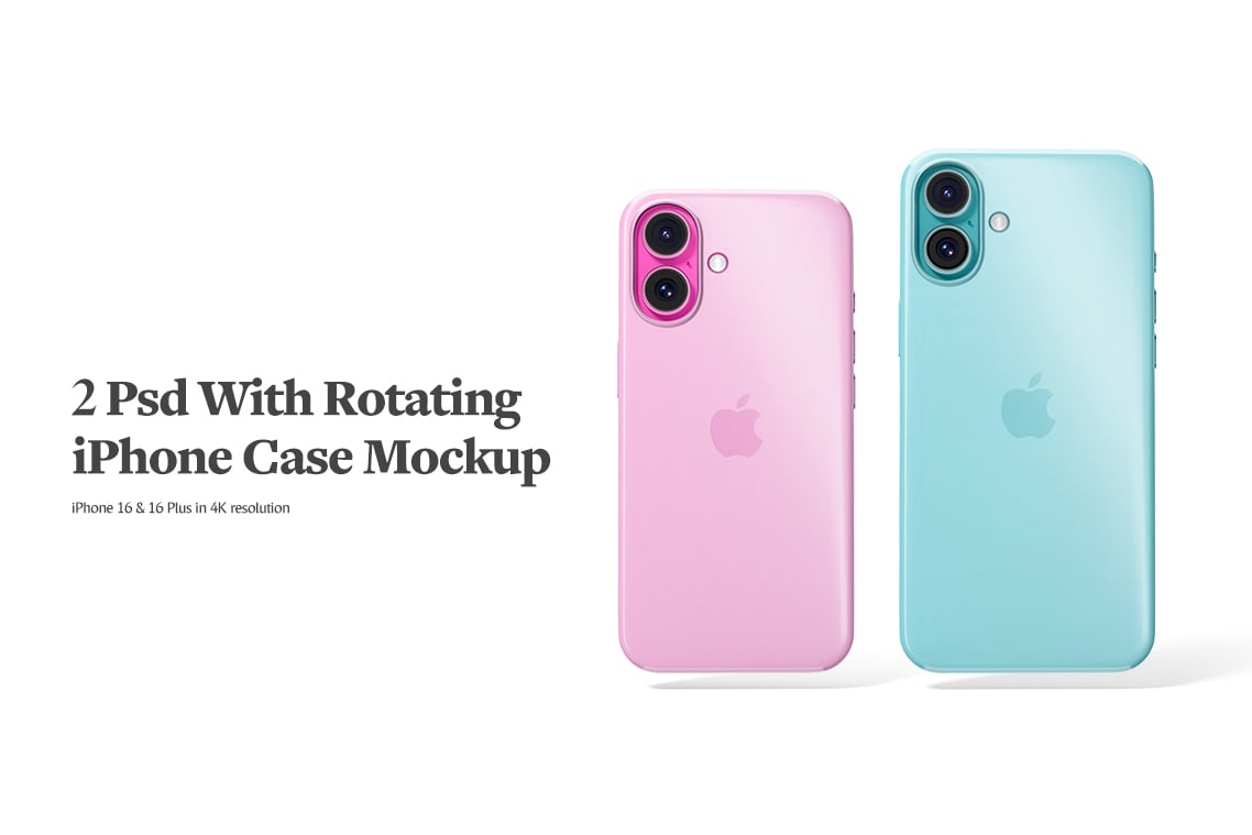 iPhone 16 &amp; 16 Plus Case Animated Mockups