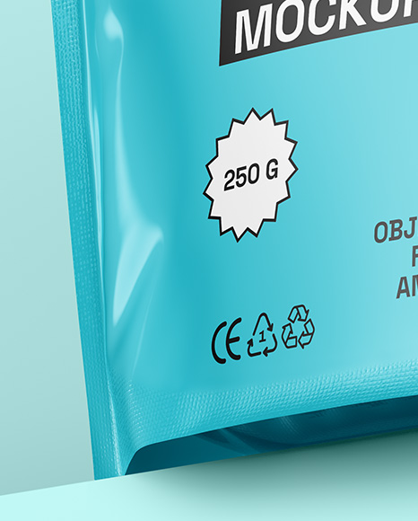 Glossy Stand-up Pouch Mockup