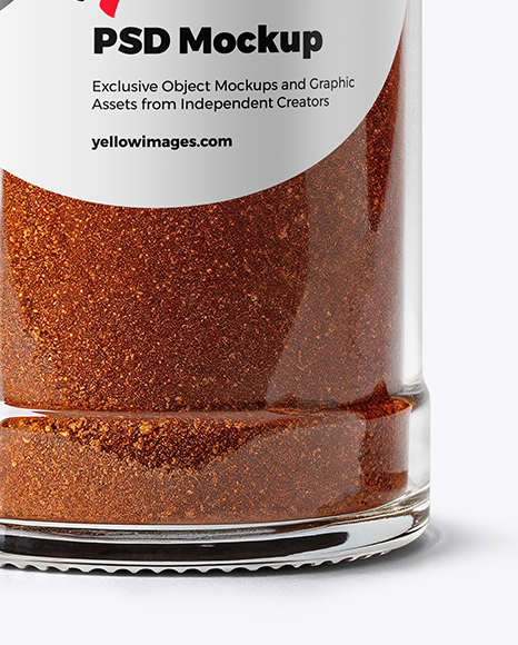 Spice Glass Jar with Smoked Paprika Mockup