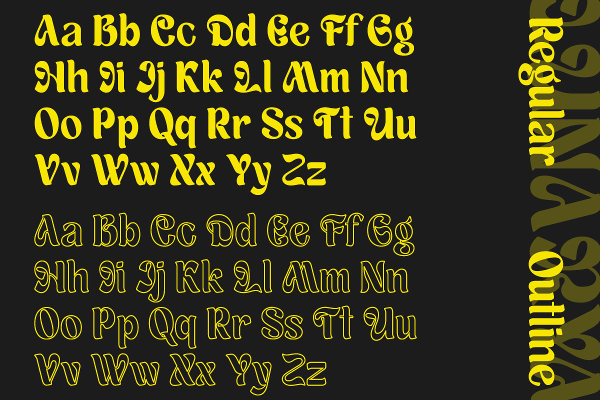 Lunarya - Unique Display Font