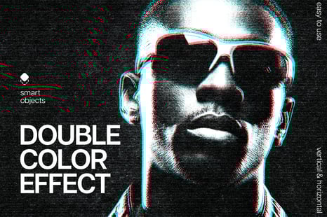 Color Glitch Photo Effect - Graphic Design Assets