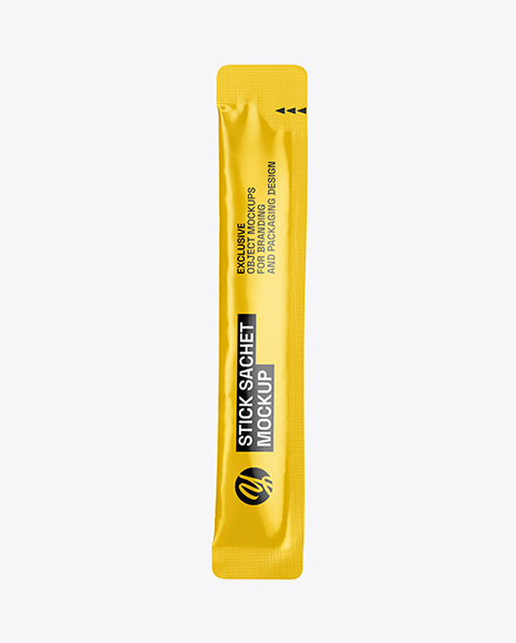 Glossy Stick Sachet Mockup - Packaging mockups
