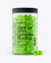 Plastic Jar with Gummies Mockup
