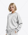 A Woman Wearing an Oversize Sweatshirt Mockup
