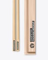 Bamboo Chopsticks with Kraft Package Mockup