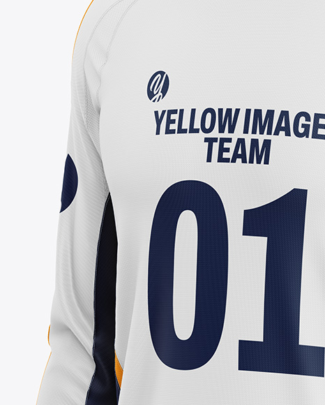 Long Sleeve Soccer Jersey Mockup - Half Side View