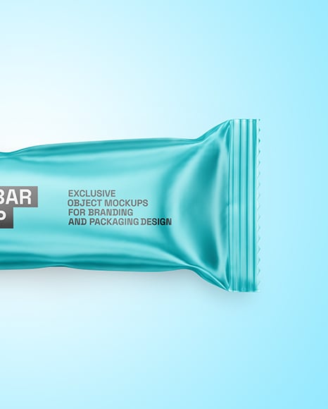 Matte Metallic Snack Package Mockup