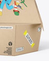 Opened Kraft Paper Food Box Mockup