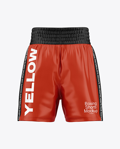 Boxing Shorts Mockup - Back View - Team mockup