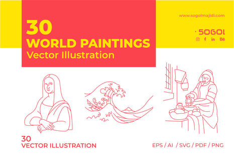 World Paintings Vector Illustration - Graphics