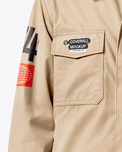 Man Wearing a Coverall Mockup