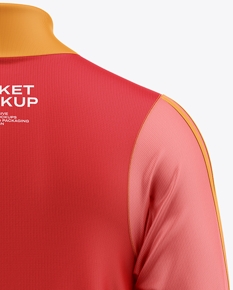 Long Sleeve Training Jacket Mockup - Back View