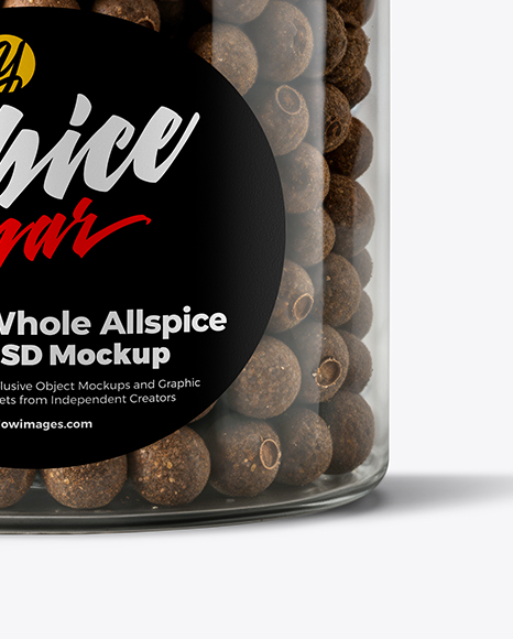Plastic Jar with Whole Allspice Mockup