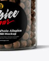 Plastic Jar with Whole Allspice Mockup