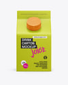 Matte Drink Carton Box Mockup - Front view