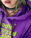 Young Alt Girl Wearing Oversized Hoodie with Kangaroo Pocket Mockup